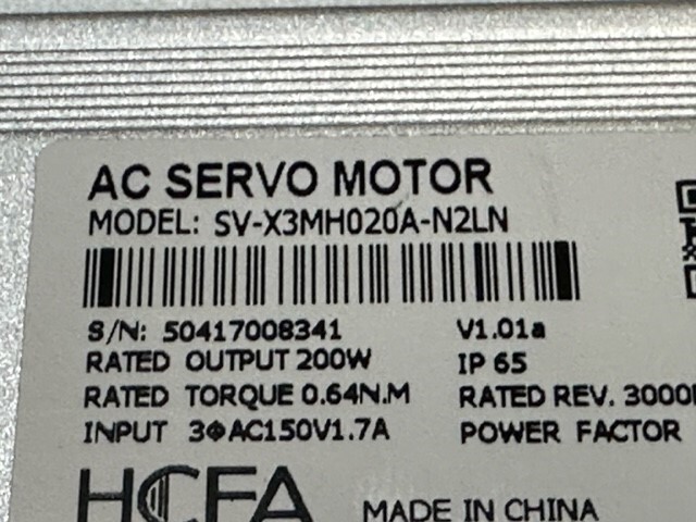 HCFA AC Servo Motor – SV-X3MH020A-N2LN w/Warranty