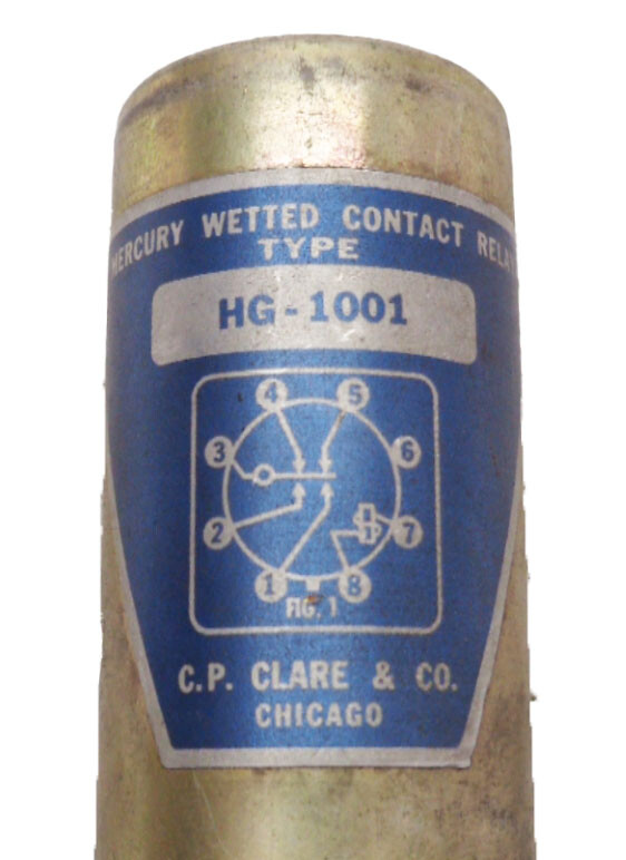 C.P CLARE HG-1001 CONTACT RELAY MERCURY