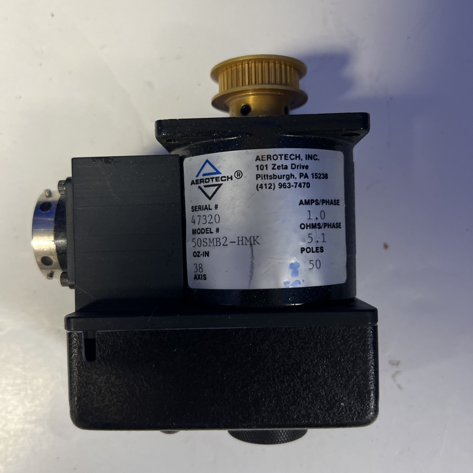AEROTECH LINEAR STAGE STEPPER MOTOR 50SMB2-HMK New Old Stock