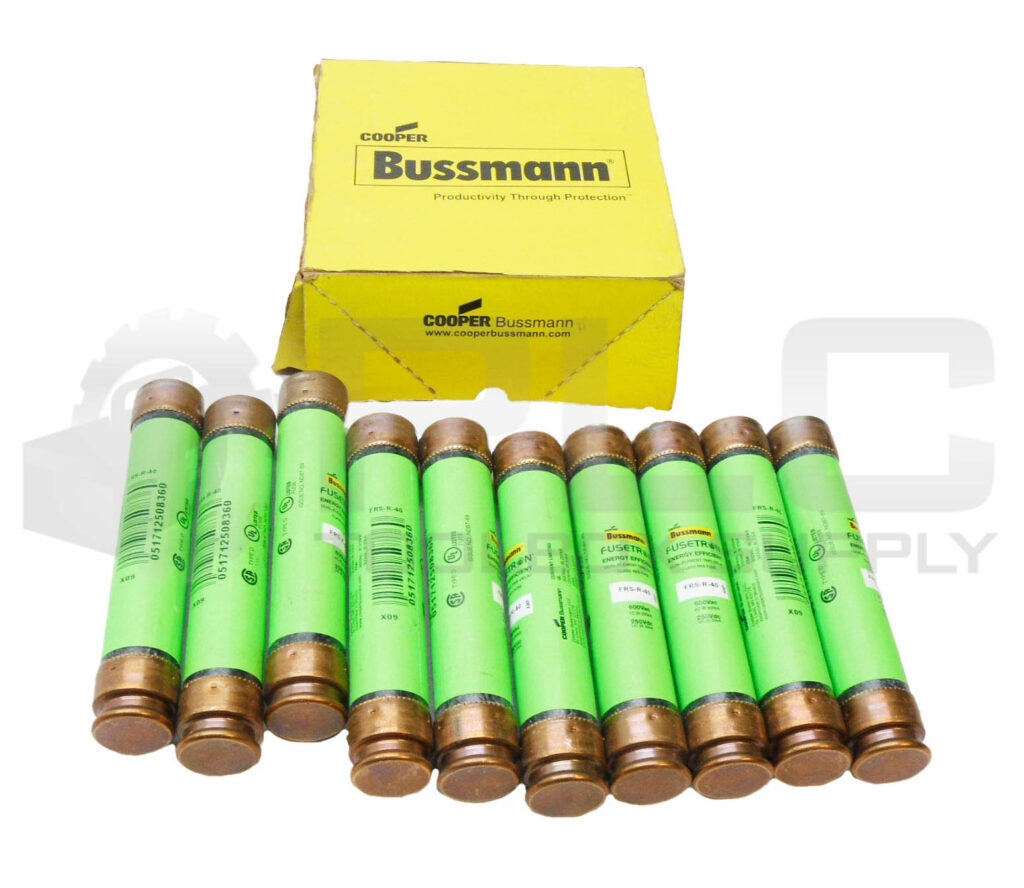 NEW BOX OF 10 BUSSMANN FRS-R-40 ENERGY EFFICIENT FUSE 40A 600VAC 300VDC *READ*