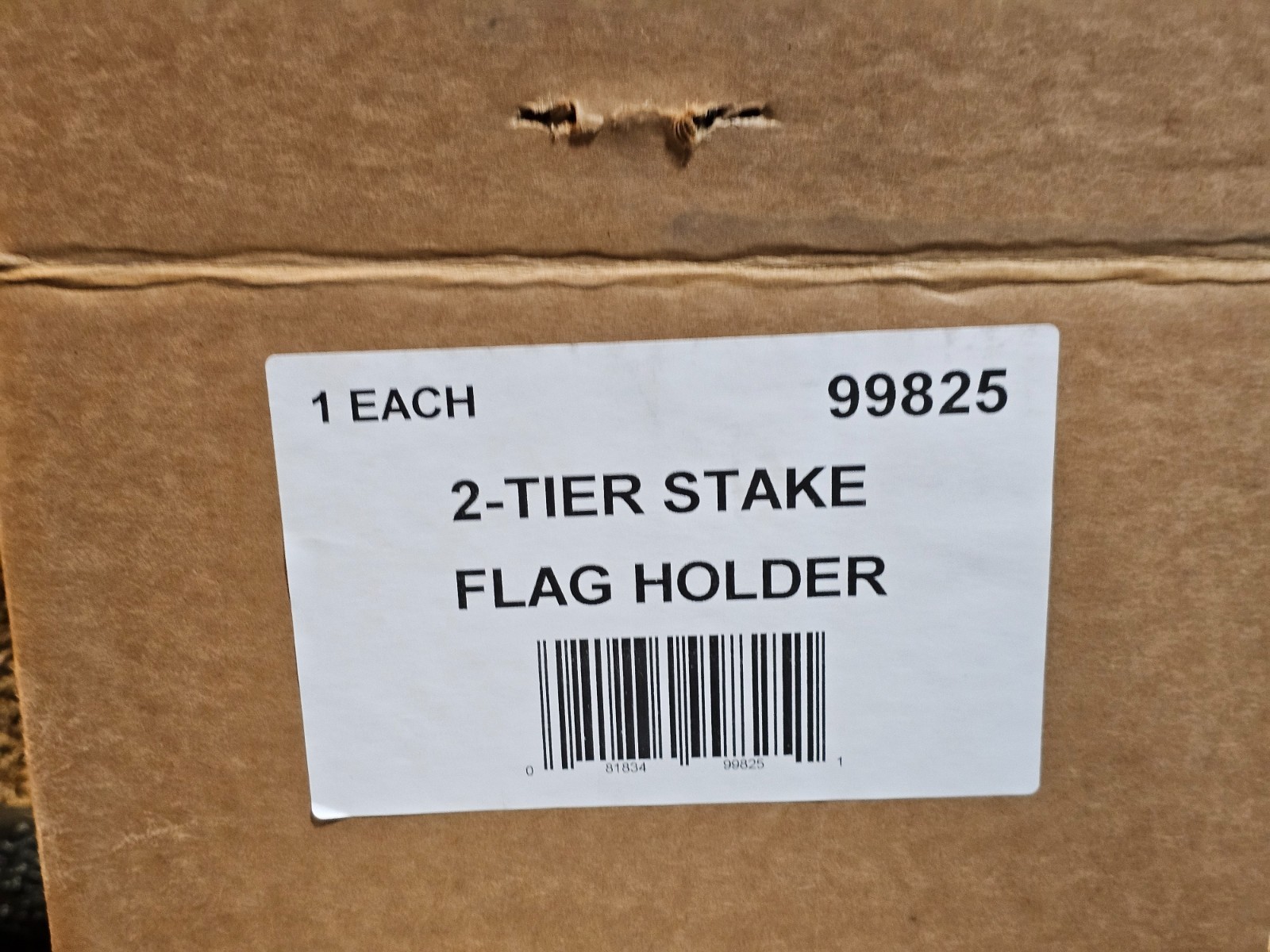 CH Hanson 99825 Black Metal 2 Tier Stake Flag Holder Rack 14″H X 11″W X 11″D