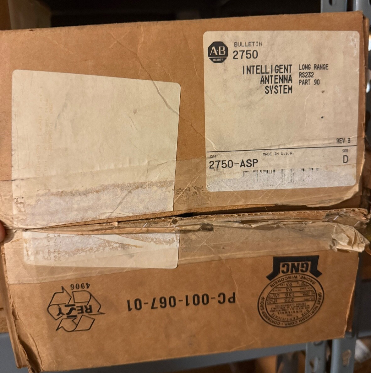 ALLEN BRADLEY 2750-ASP INTELLIGENT ANTENNA SYSTEM LONG RANGE RS 232 PART 90 NEW