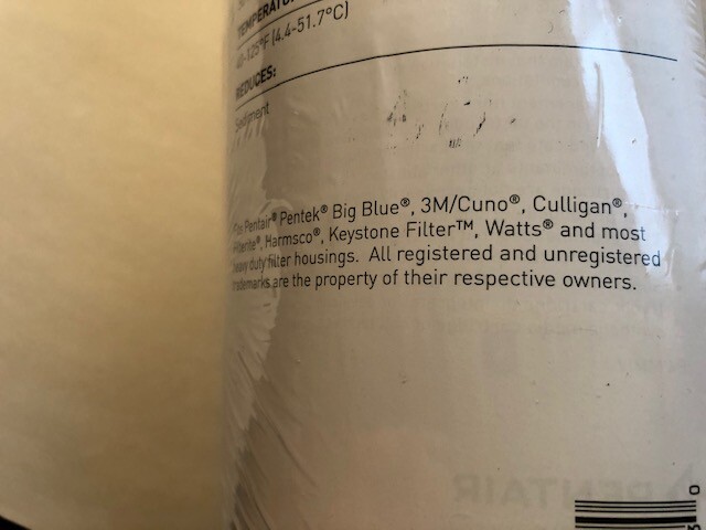 Pentair Pentek R50-BB Pleated Polyester Water Filter Cartridge