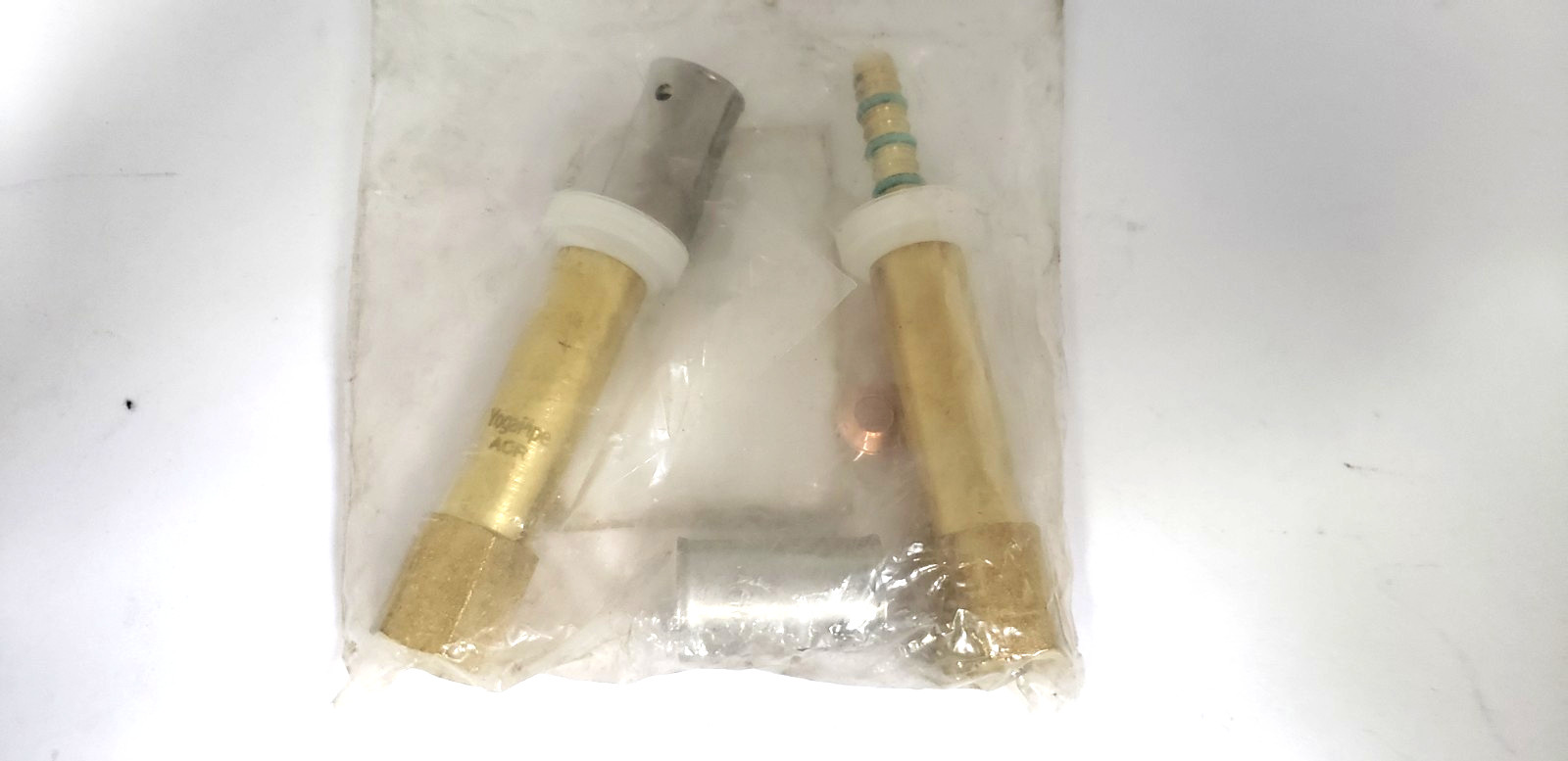 YOGAPIPE ACR14FLAR2 1/4″ ACR BRASS STUB, FLARED, PACKAGE OF 2, NIB