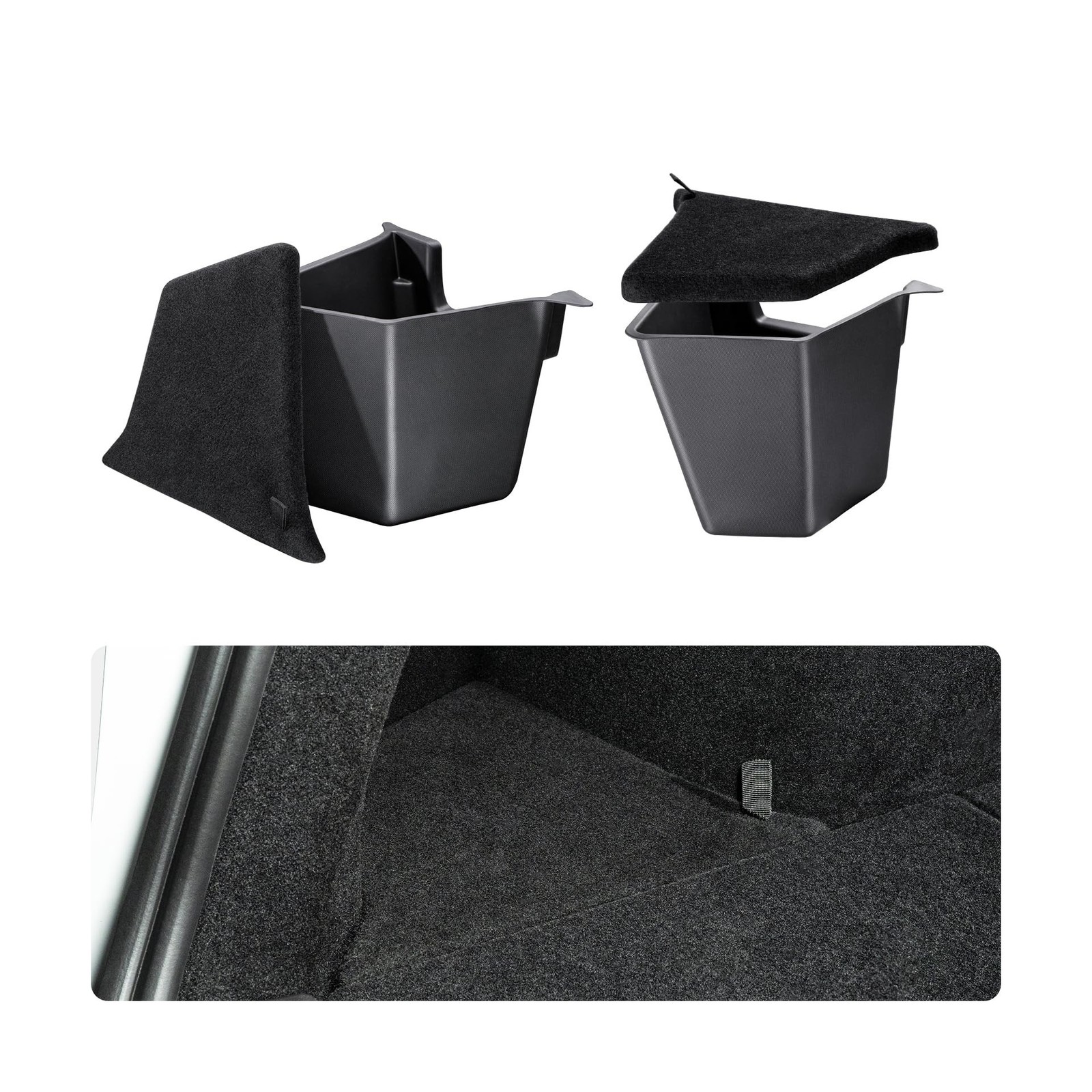 BASENOR 2025 2026 Tesla Model Y Trunk Storage Bins, (Proprietary Design) Trun…