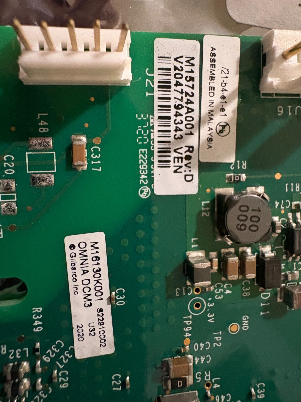 Gilbarco Omnia DCM3 Board M15724A001 Rev D V2047794343 M16130K001