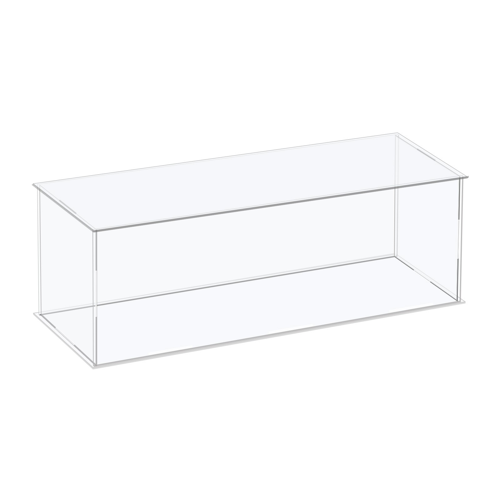 Acrylic Display Case Plastic Box Cube Storage Box Clear 31x11x11cm