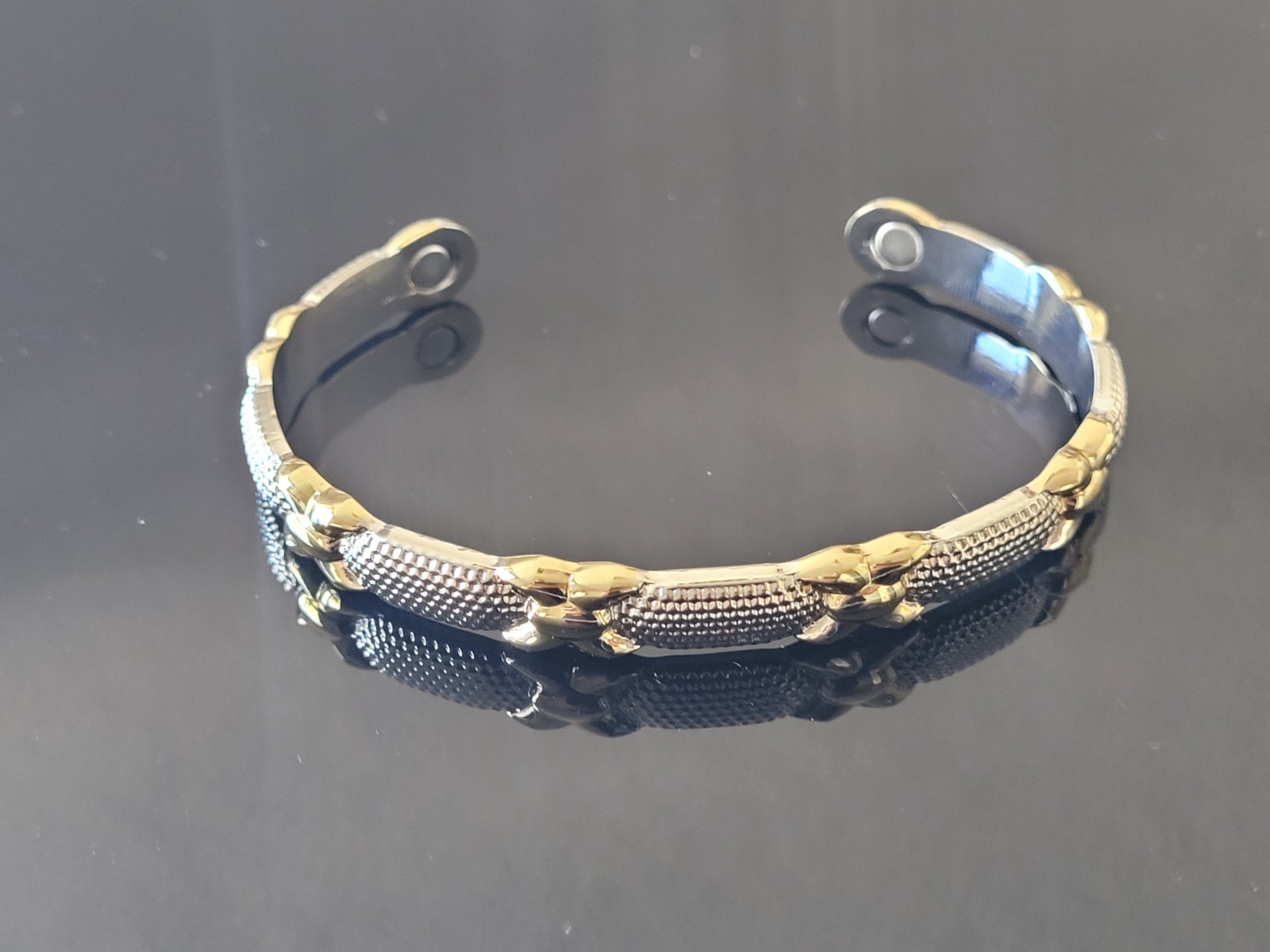 Pure Copper Magnetic Bracelet Arthritis Energy Cuff – Gold Silver Plated