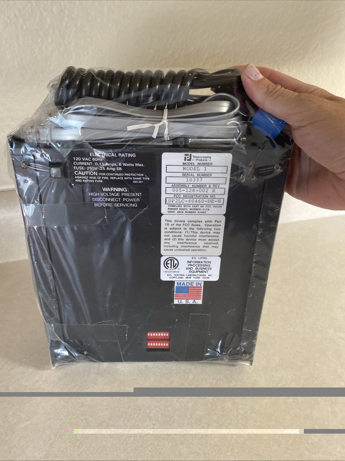 Teleprocessing Products Model 1 Multirate CSU/DSU with Instruction Manual