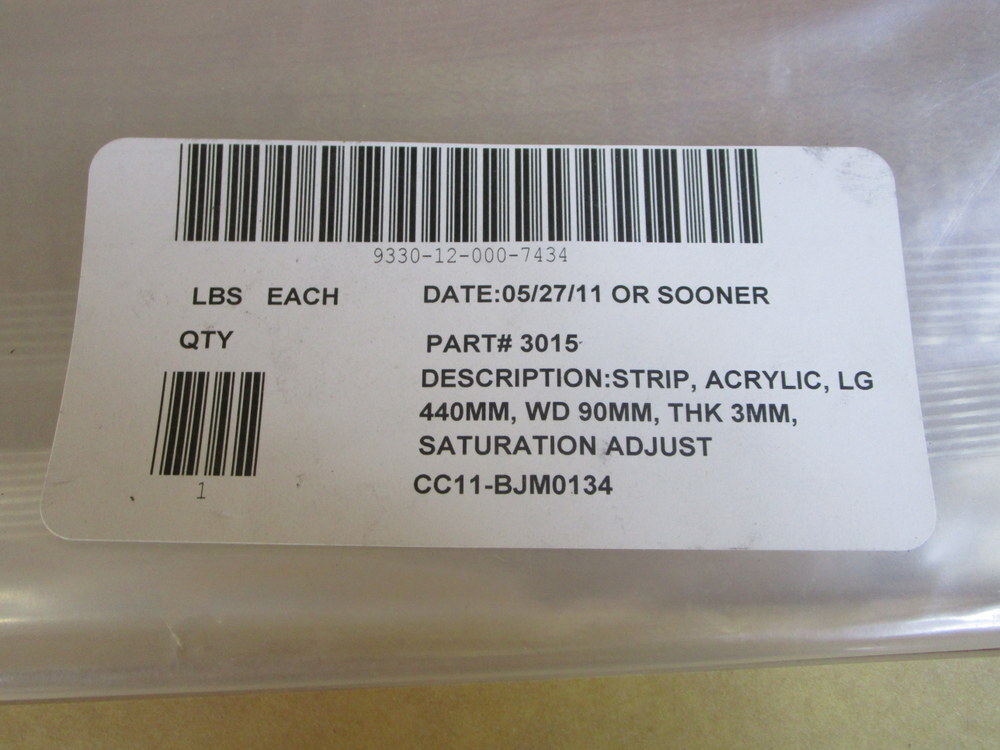 Generic 3015 Acrylic Strip 440mm x 90mm x 3mm