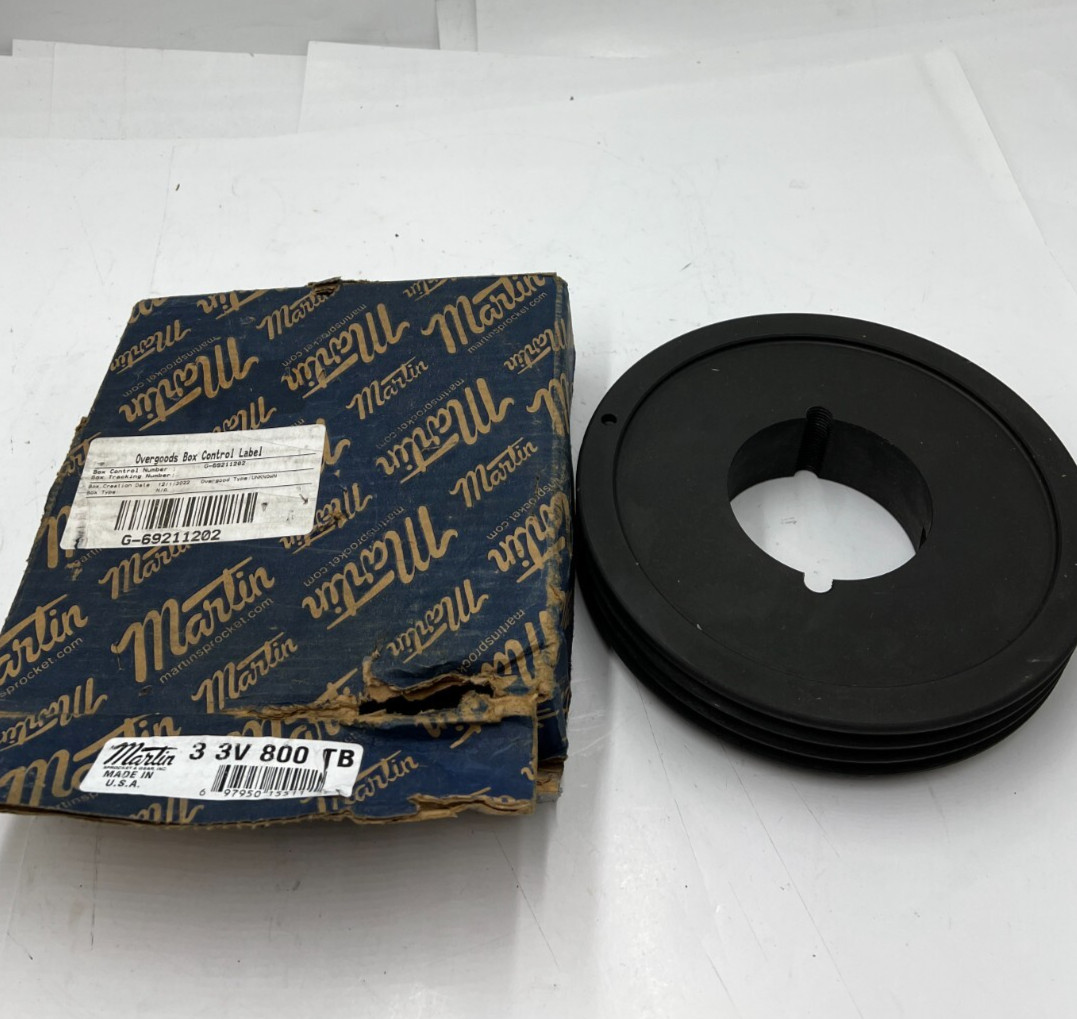 Martin 3 3V 800 TB TB Sheave Bushing Bore 3 Groove V-Belt Pulley 2517 Cast Iron