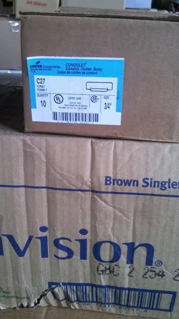 Crouse-Hinds C27 3/4″ in. NPT Iron C FORM 7 PRODUCT BRNAD NEW ONE EACH.