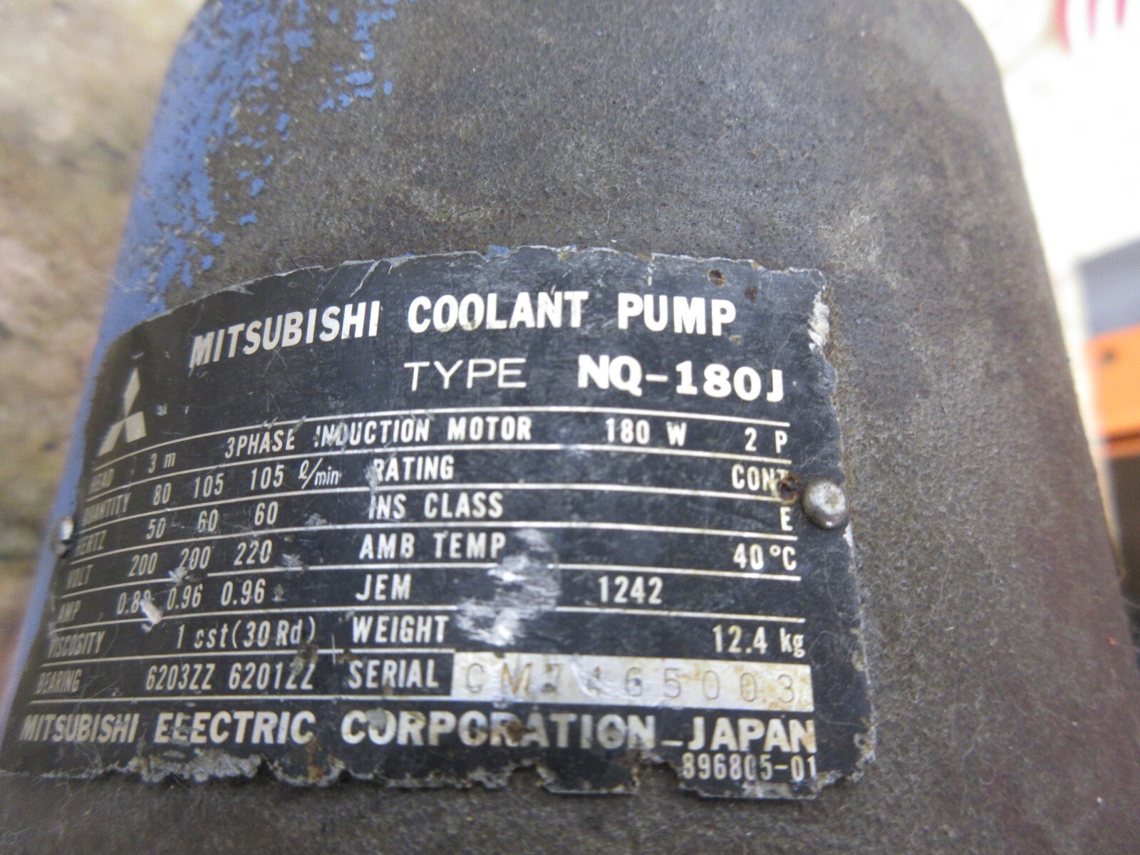MITSUBISHI COOLANT PUMP NQ-180J 180W