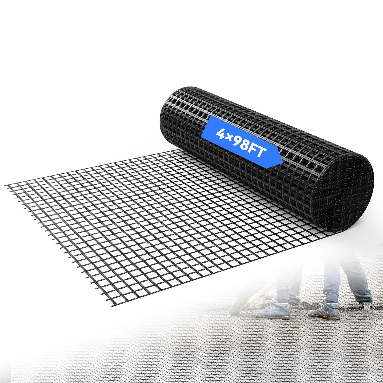 4Ft X 98Ft Bi-Directional Fiberglass Geogrid for Retaining Wall with 50Kn Tensil