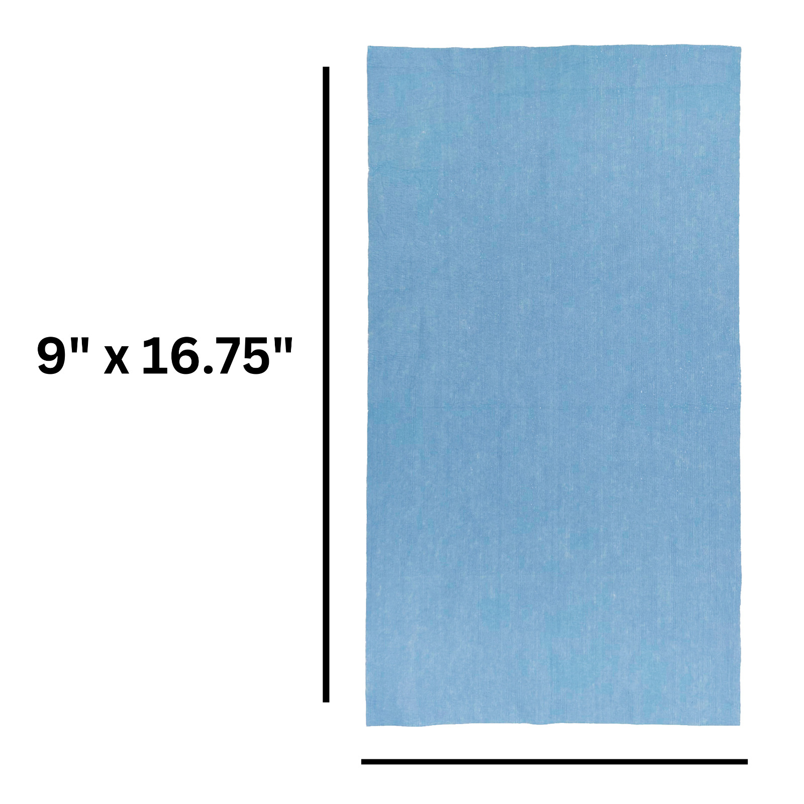 Blue Wipe, Double Re-Crepe Bonded Cellulose, 9″ L x 16.75″ W (Pack of 150)