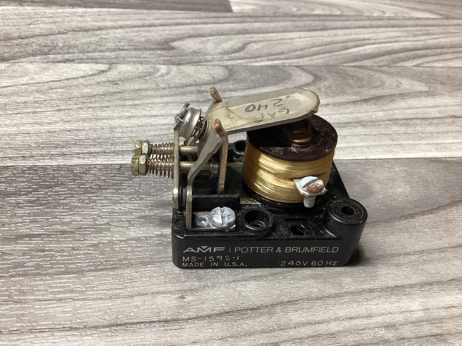 AMF POTTER & BRUFIELD MS-1592-1 248V 60HZ RELAY #102G154*CO