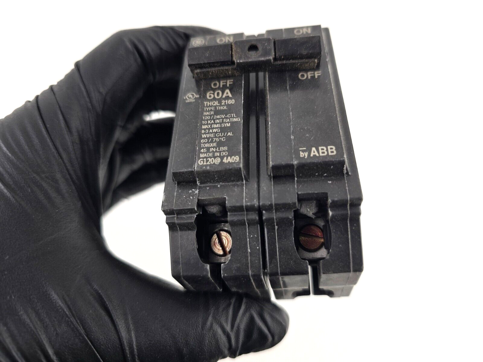 GE THQL2160 2 Pole 60Amp 120/240VAC Plug In Molded Case General Electric Breaker