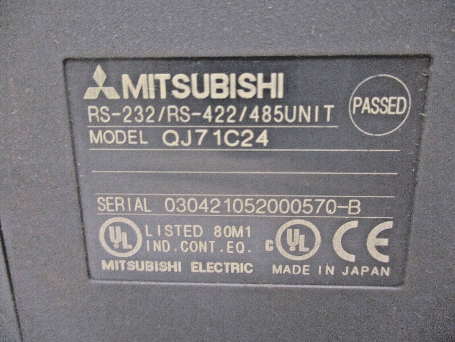 Mitsubishi RS-232/RS-422/485 Unit Model No. QJ71C24 A4399IPL