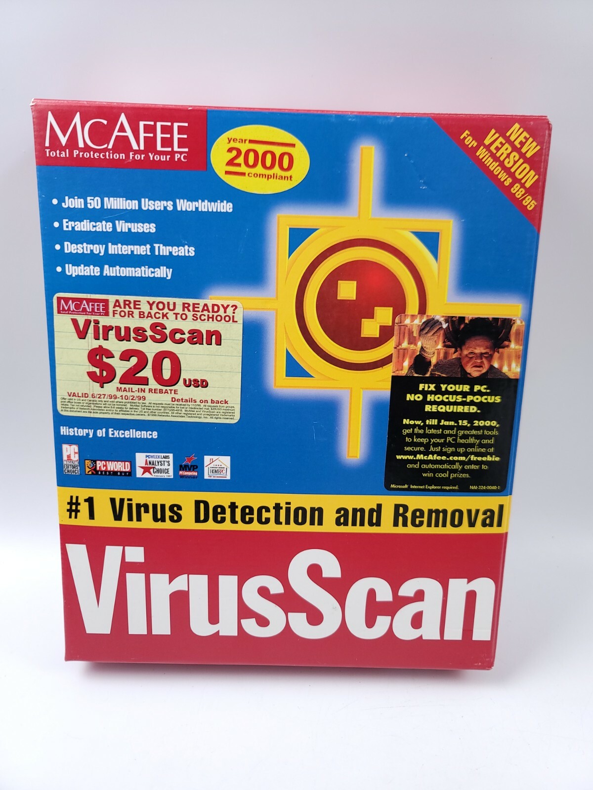 Vintage Mcafee VSF-CD01-NA-400 Virus Scan 855A0097