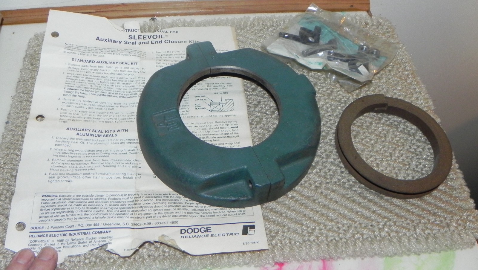DODGE Sleevoil 3-15/16″ 132808 Closure kit/ Auxiliary Seal