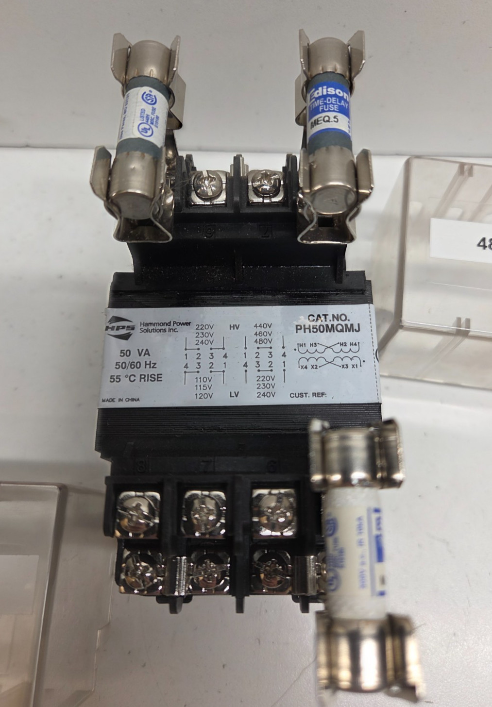 GUARANTEED! HAMMOND 240/480V PRI 120/240V SECOND CONTROL TRANSFORMER PH50MQMJ