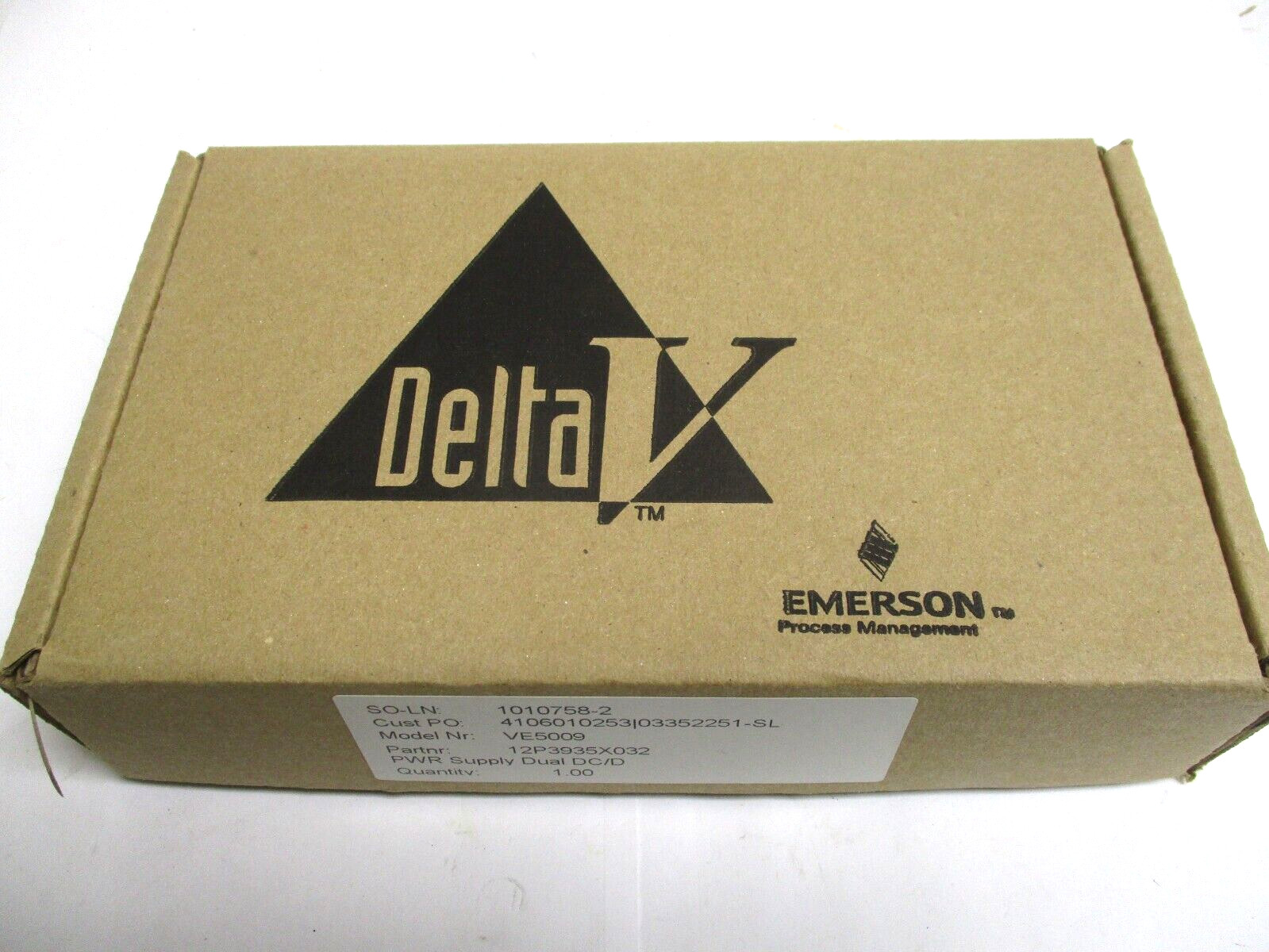 EMERSON PROCESS , DELTA-V , VE5009 , DUAL ENHANCED SYSTEM POWER