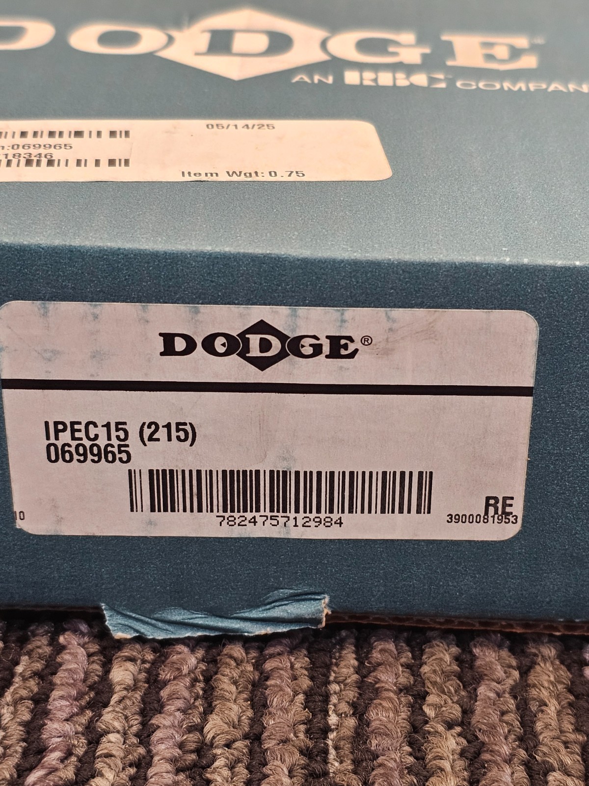 Dodge IPEC15 (215) 069965 Closed Bearing End Cover Steel Housing Durable
