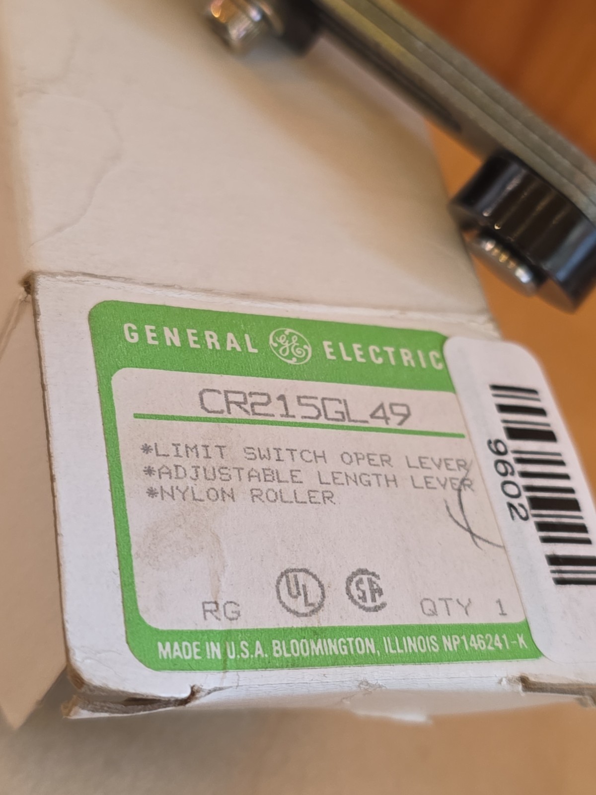 NEW GENERAL ELECTRIC CR215GL49 LIMIT SWITCH OPERATOR LEVER