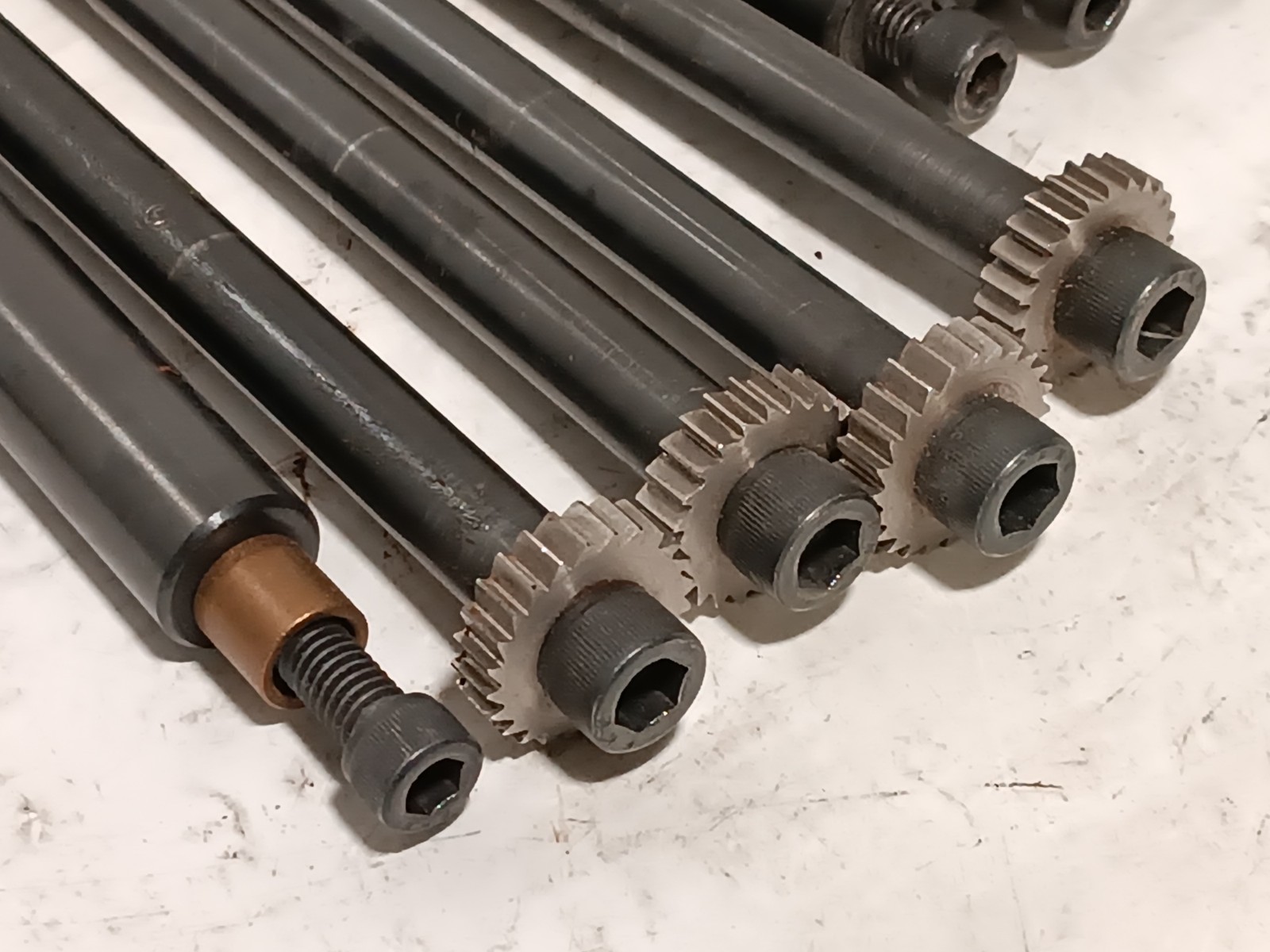 DTP 40 pusher rods for packaging machine, lot of 10steel shafts as shown