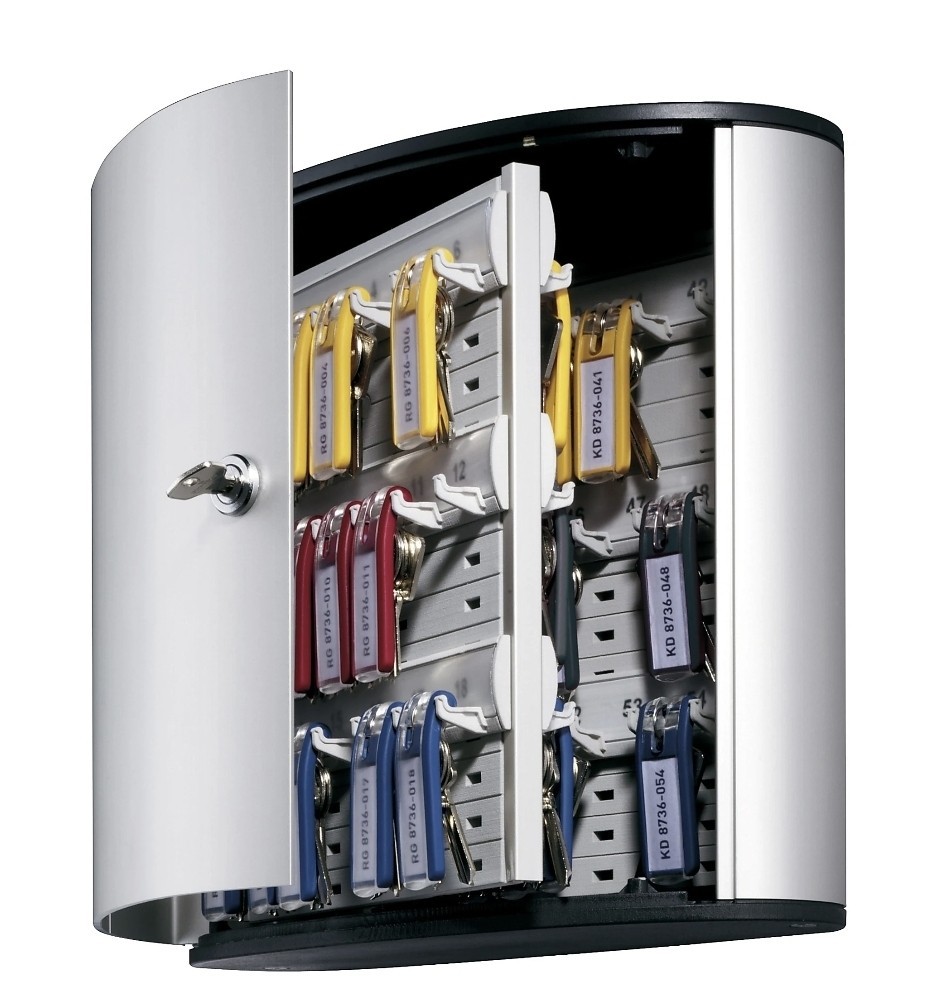 DURABLE 195323 Key Box, 54 Keys, Single Key, Aluminum