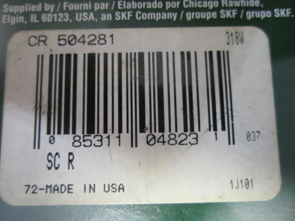 Chicago Rawhide 504281 SKF Oil Seal CR504281