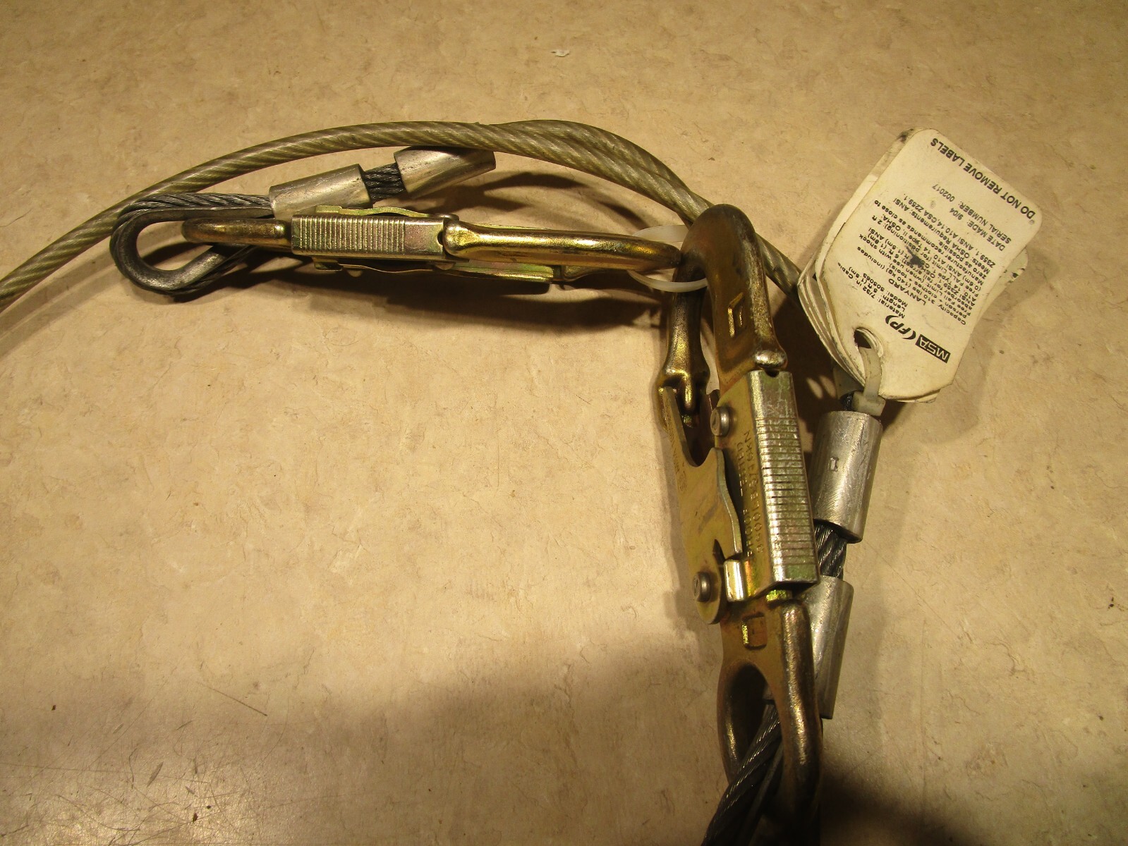 MSA 505063, 7/32″ CABLE, LENGTH 5FT, LANYARD, 310LB CAPACITY, S0929