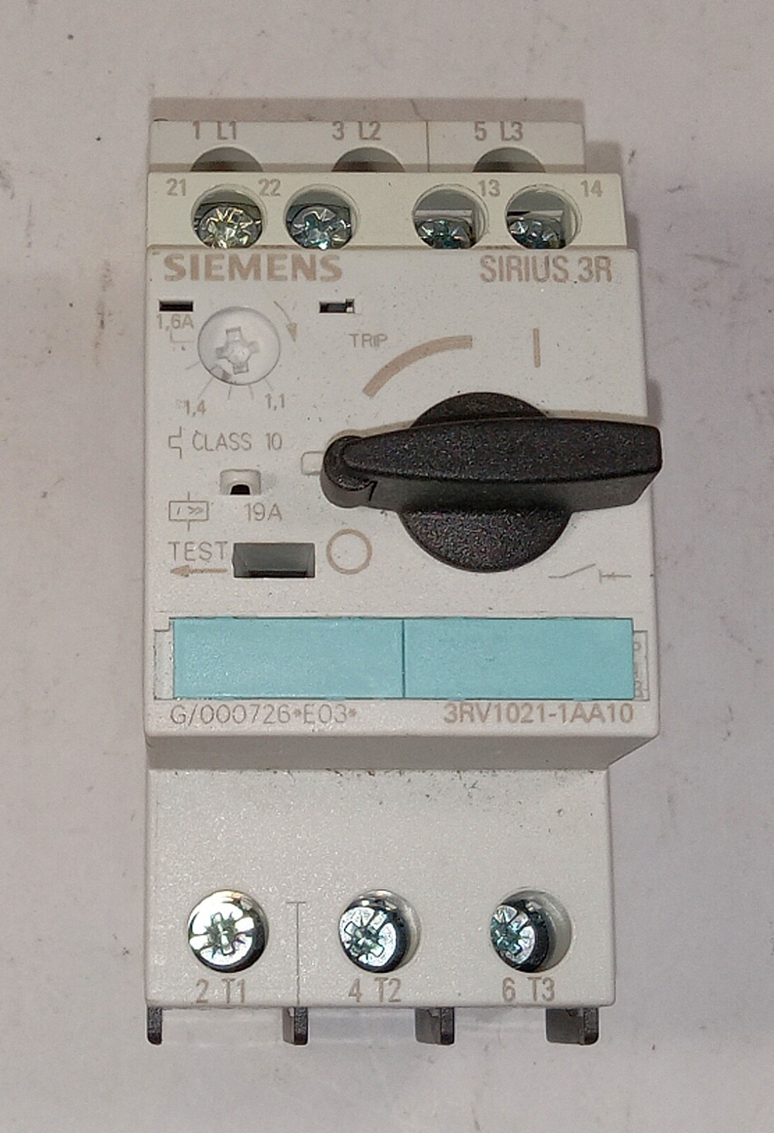 1 USED SIEMENS 3RV1021-1AA10 MOTOR STARTER PROTECTOR ***MAKE OFFER***