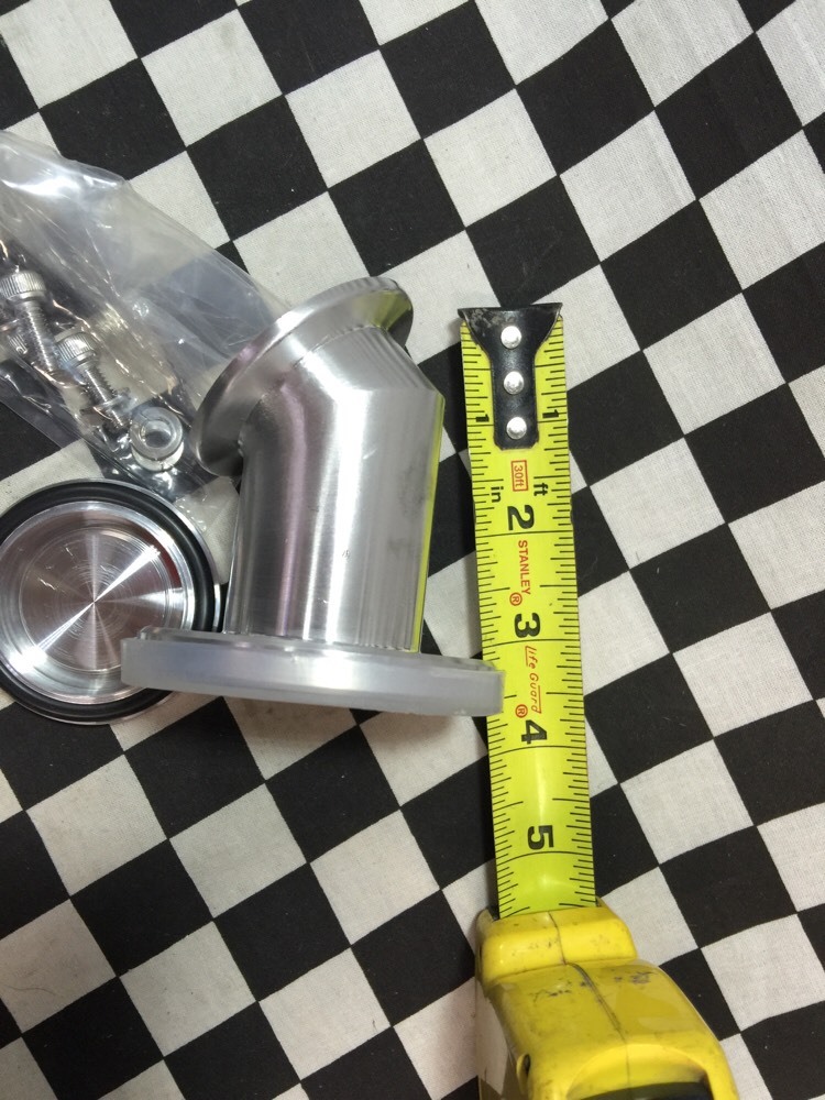 Adapter ANSI x KF40 x 45 Deg & Centering & Cap & Clamp, Aluminum, BOX C #1600Z6