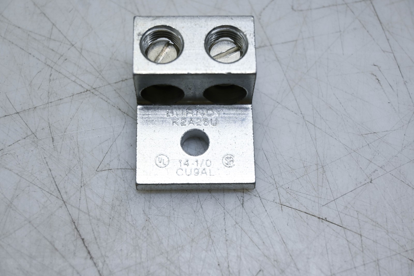 Burndy K2A25U Double Barrel Mech Lug NOS