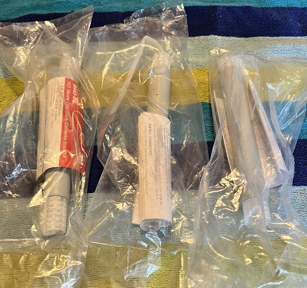 3M 8443-6.5 Shrink Tubing,0.56In Id 3-PK WHITE ,6-1/2In