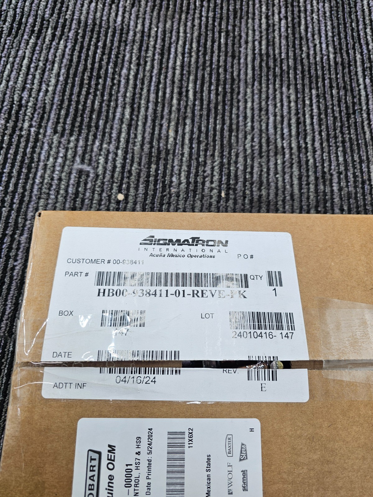 Hobart 00-938411-00001 Board PC Control For HS7 HS9 HS SERIES HS7-1PS HS6N