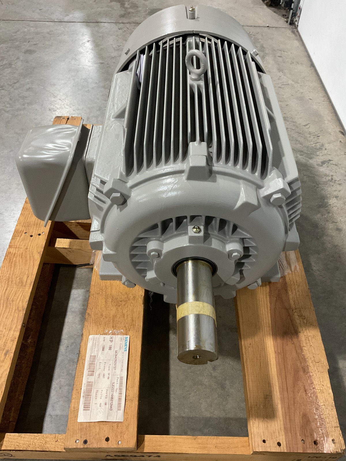 Siemens GP100 1LE22214AB212AA3 100HP, 1780RPM, FRAME 405T NEW