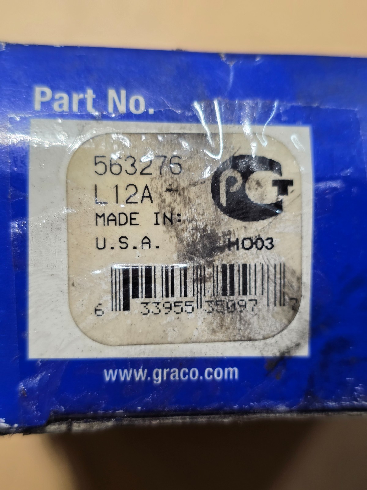 Graco Trabon 563276, 510-652-230 Air Lube Spray Control Valve