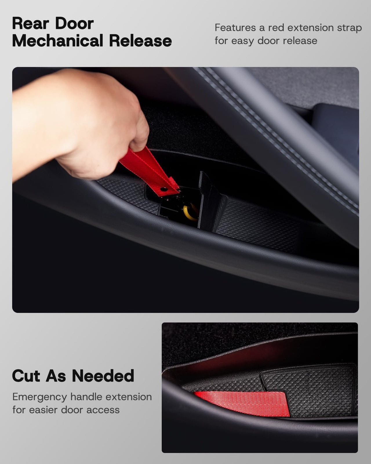 2026 Upgrade Door Side Storage Box for Tesla Model Y Juniper, [Rear Door Emer…