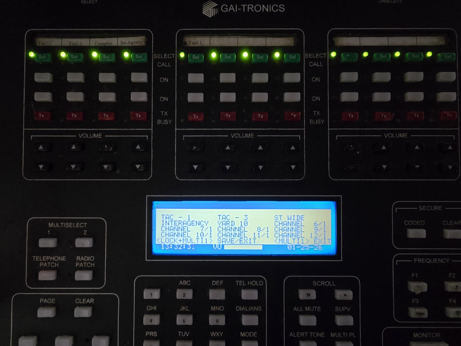 Gai-Tronics ICP9000 Multi-Channel Consle Model ICP9012A (Powers On)