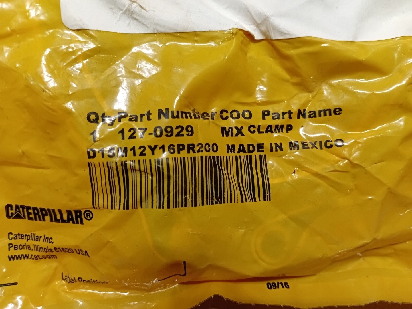SURPLUS NEW Caterpillar 127-0929 110mm Minimum ID Band V Clamp – Parts
