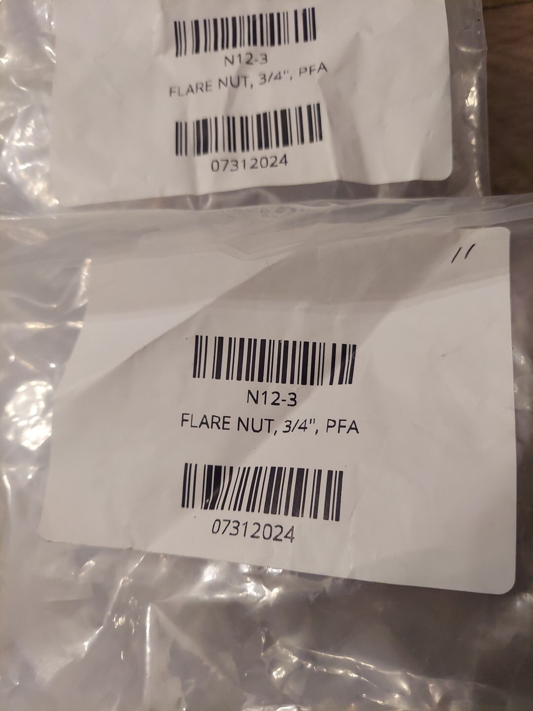 Fit-Line N12-3 3/4″ Flare Nut PFA HP (Pack of 86)