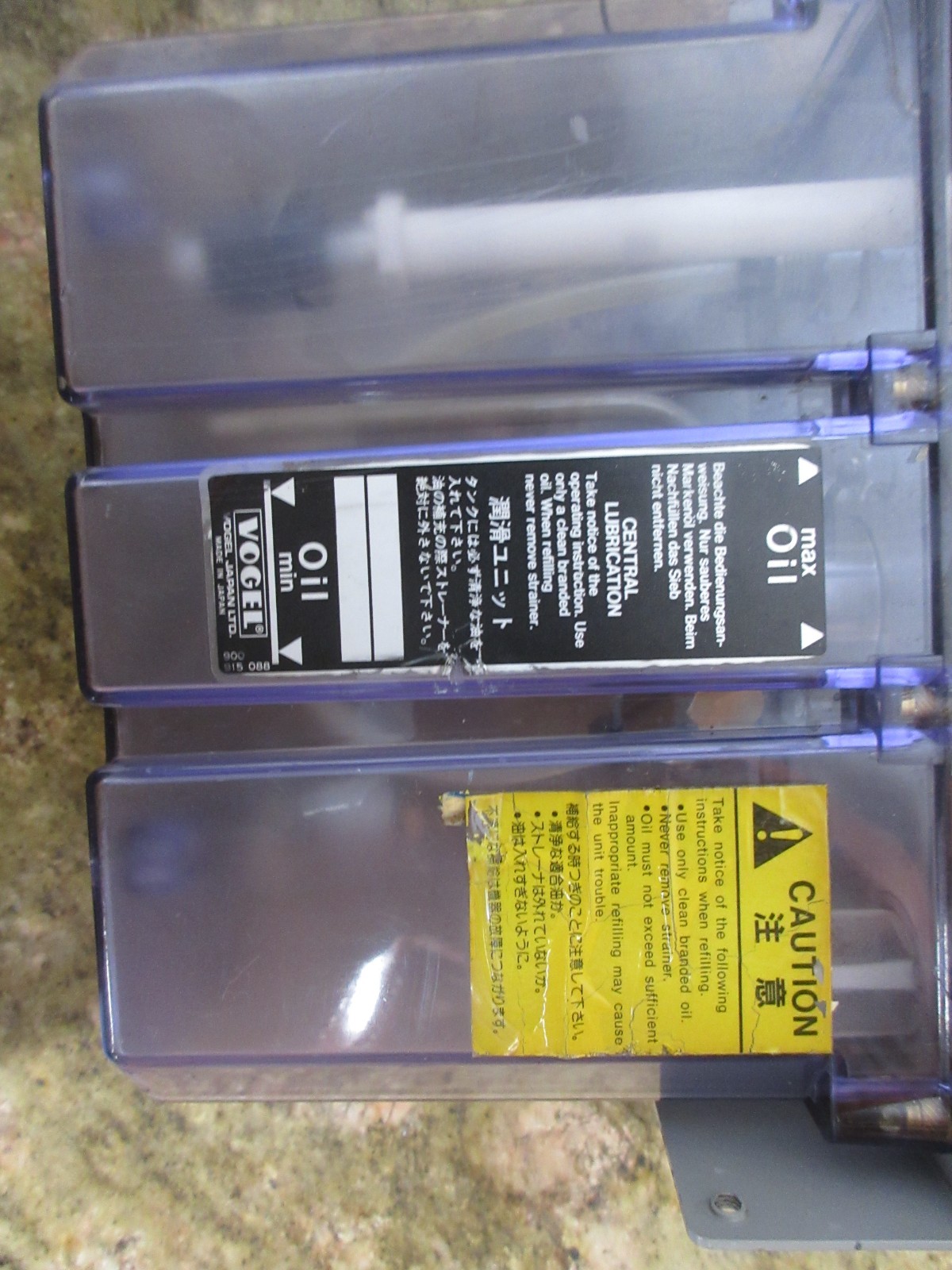 WASINO LG-7 NSK VOGEL OAE 0AE CG-0714 LUBRICATION SYSTEM LUBRICATOR TANK