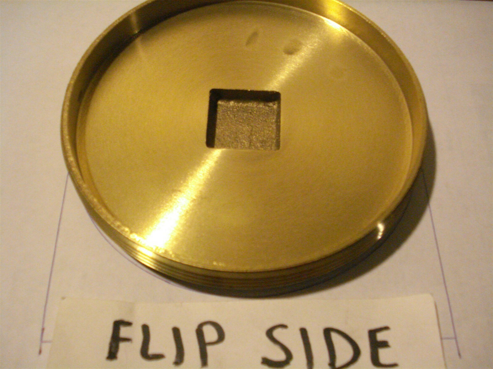 (0508.) Clean Out Plug Solid Brass 5″ Raised Head