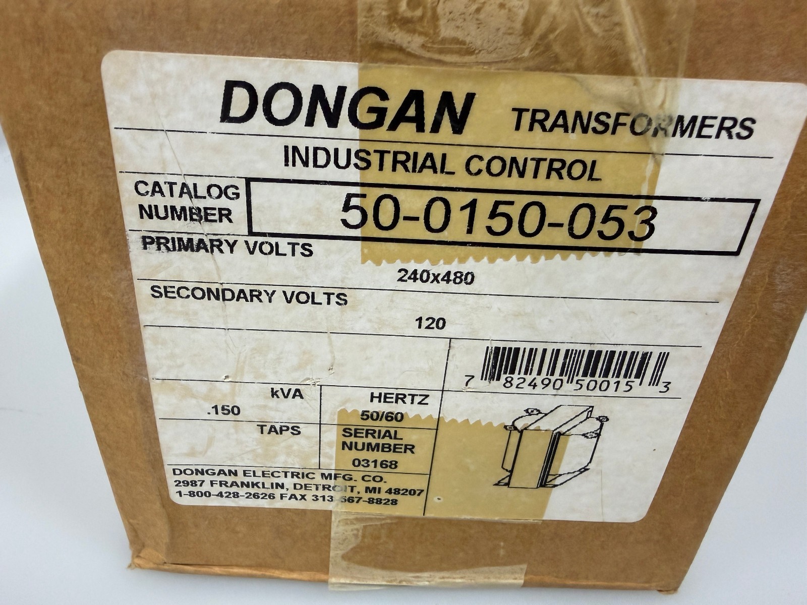 NEW DONGAN 50-0150-053 INDUSTRIAL CONTROL TRANSFORMER 240-480V 50/60HZ
