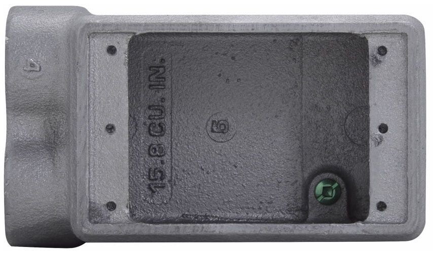 CROUSE-HINDS FDD1, Cast Device Box, 1-Gang, 1/2″ 2-Hub1pc