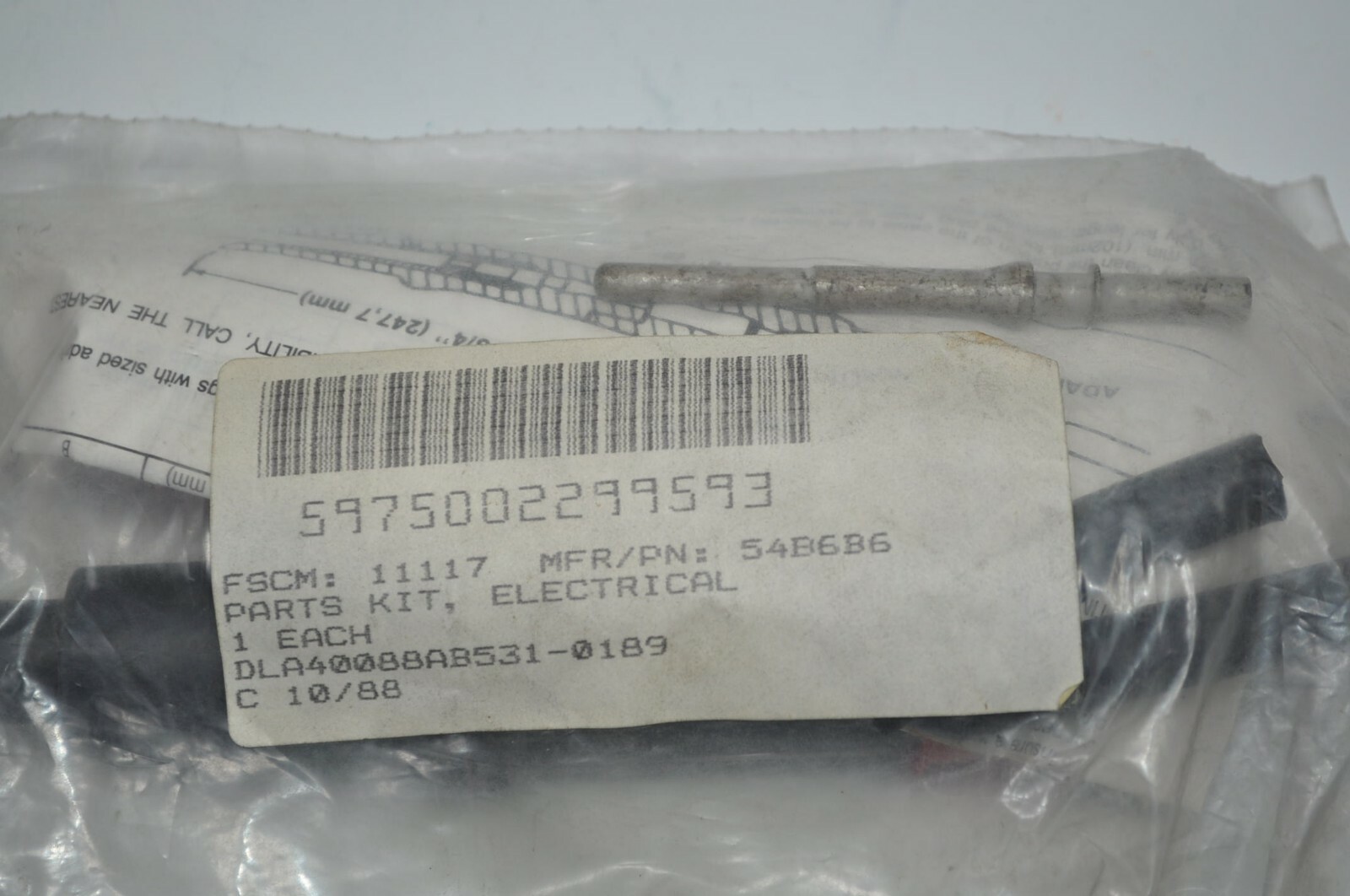 NEW Elastimold Connector Kit 54/54B Kit Sizes Part# 54B6B6 5975-00-229-9593