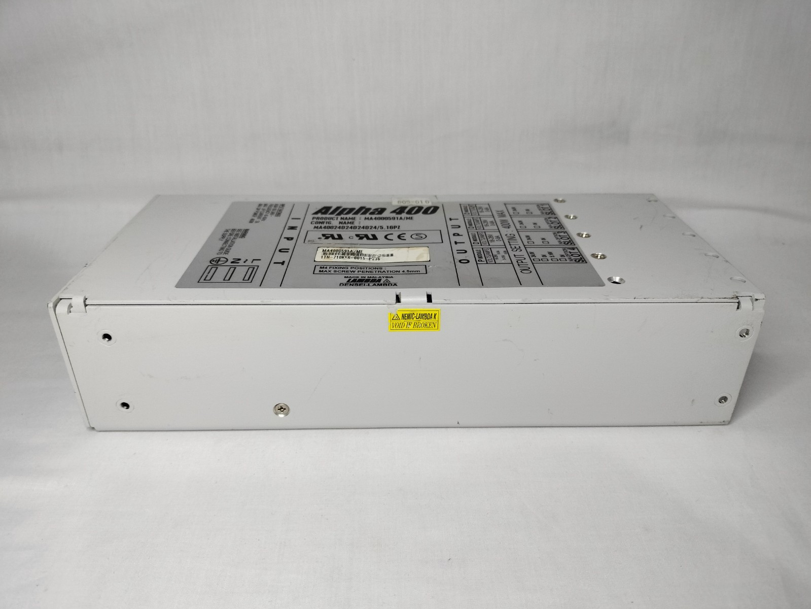 Densei-Lambda MA4000591A/ME MA4000591AME Alpha 400 Power Supply 400W