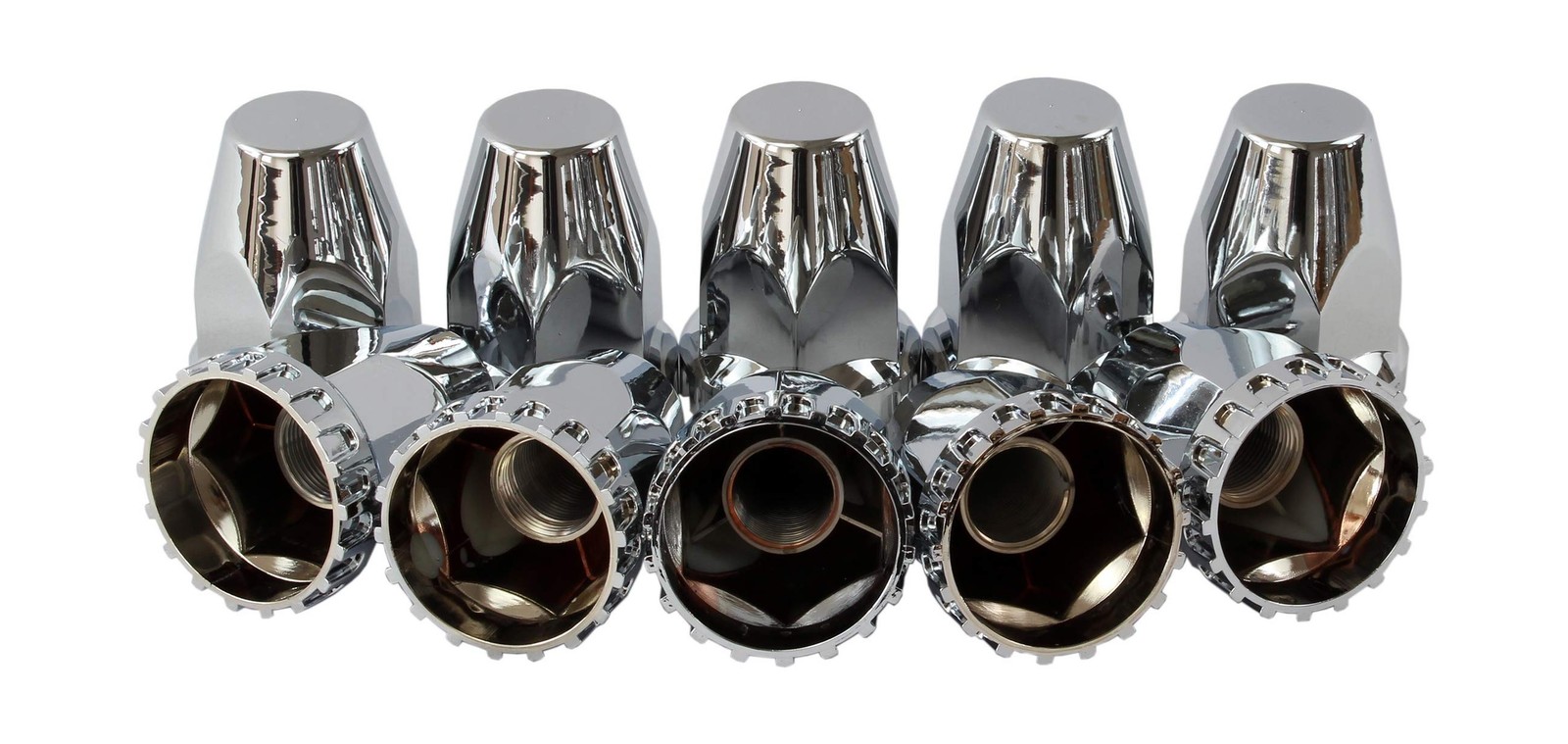 MRJLK Chrome ABS Complete Axle Cover Set with Standard Hub Caps and 33mm Scre…